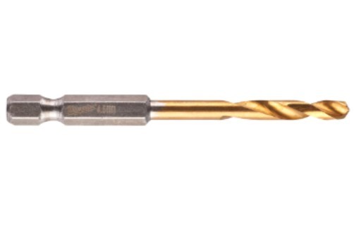 Сверло по металлу Milwaukee Shokwave HSS-G Tin Red Hex ⌀4,5 мм (1 шт)