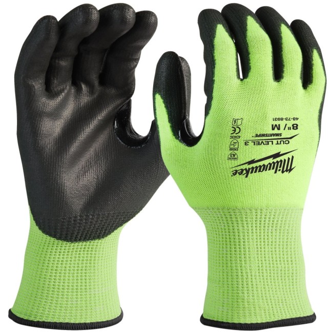 Перчатки Milwaukee Hi-Vis Cut Level 3  11/XXL