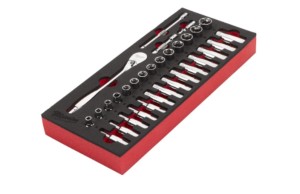 ЛОЖЕМЕНТ MILWAUKEE С ГОЛОВКАМИ И ТРЕЩОТКОЙ 3/8˝ - 28 ЕД. (1 ШТ)