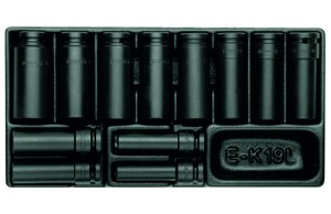 Набор головок ударных удлиненных 1/2" в ложементе