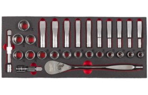 ЛОЖЕМЕНТ MILWAUKEE С ГОЛОВКАМИ И ТРЕЩОТКОЙ 1/2˝ - 28 ЕД. (1 ШТ)