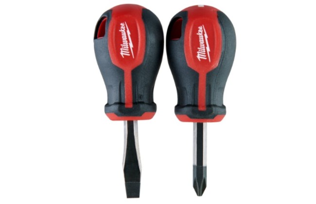 Набор коротких отверток магнитных с трехгранной рукояткой (2шт)