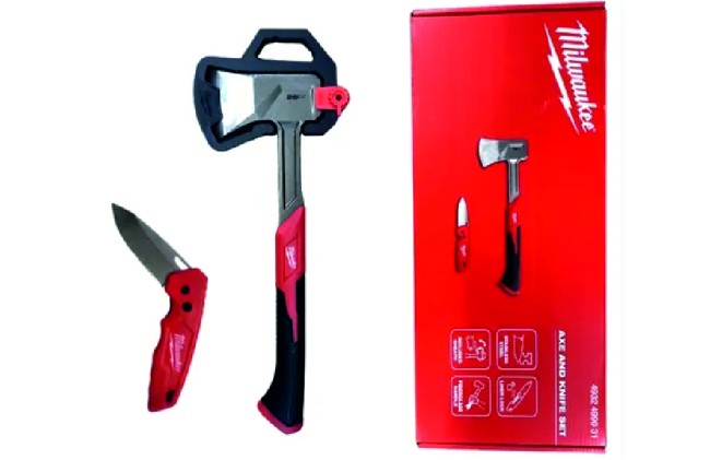 Промонабор Axe and Knife Set Milwaukee топор колун + нож Fastback