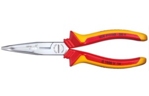 VDE многоцелевые плоскогубцы с VDE изолированными ручками, изогнутые 8131 AB-200 H,