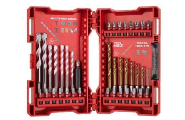 НАБОР СВЕРЛ MILWAUKEE SHOCKWAVE RED HEX