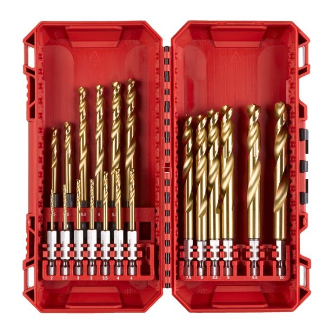 Набор сверл по металлу Milwaukee RedHEX HSS TiN (19шт)